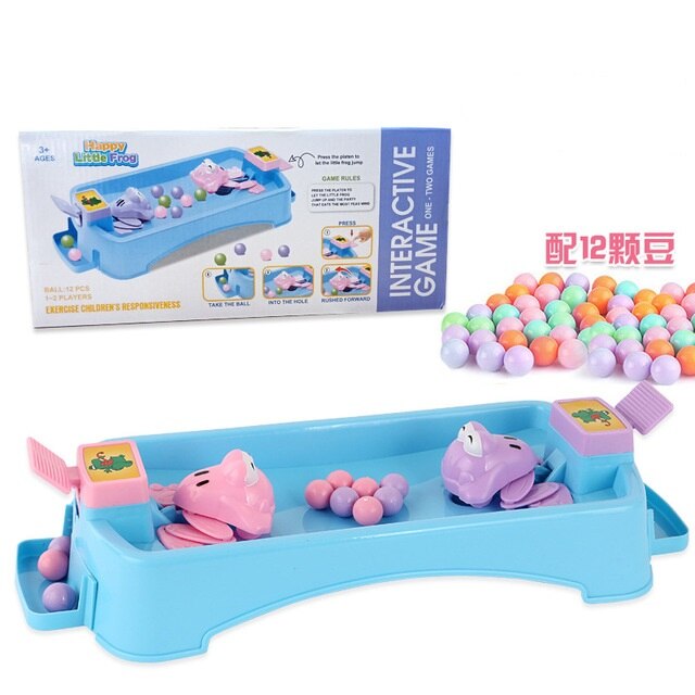 Intresting Toys Hungry Frog Eating Beans Games Family Party Parent Play Interactive Game For Children Stress Relief Toy: D for two people