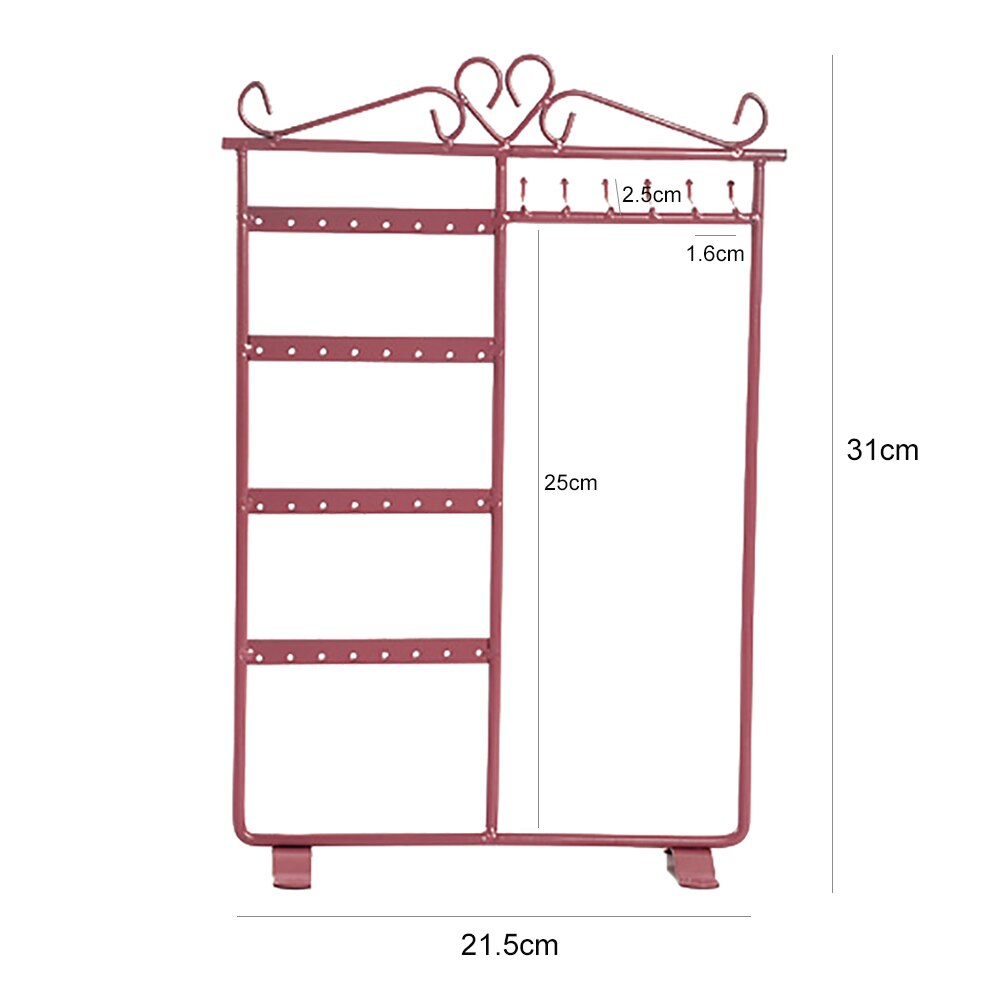 rangement bijoux Earrings Necklace Jewelry Display Hanging Rack Metal Stand Organizer Holder jewelry organizer/jewelry display