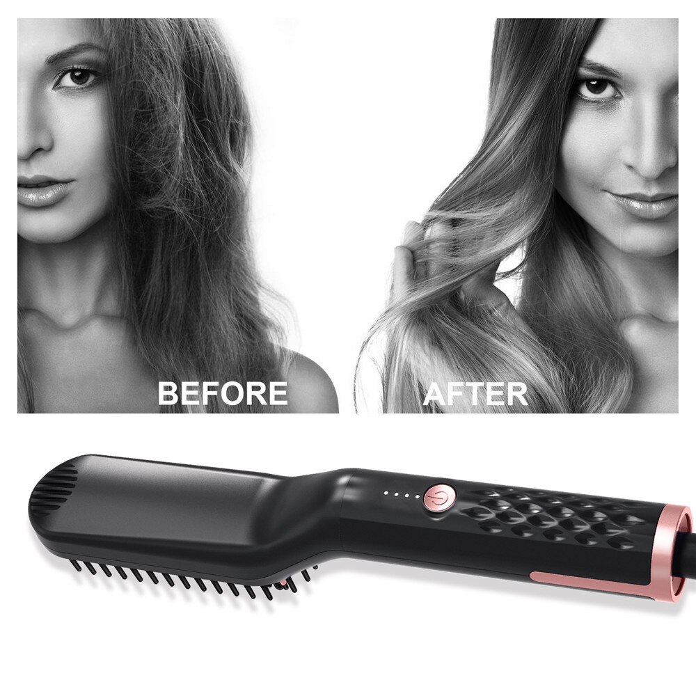3 in 1 Electric Beard Straightener Combs for Long Beard Curly Hair Beard Straightening Brush Heating Smoothing Hair Styling Tool