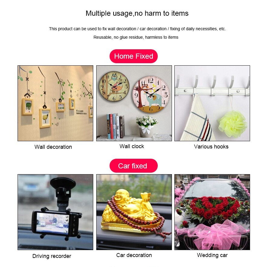 1/2/3/5m Reusable Nano Tape Double-Sided Adhesive Tape Removable and Washable Adhesive Tape Home&Car Storage Fixing Tools