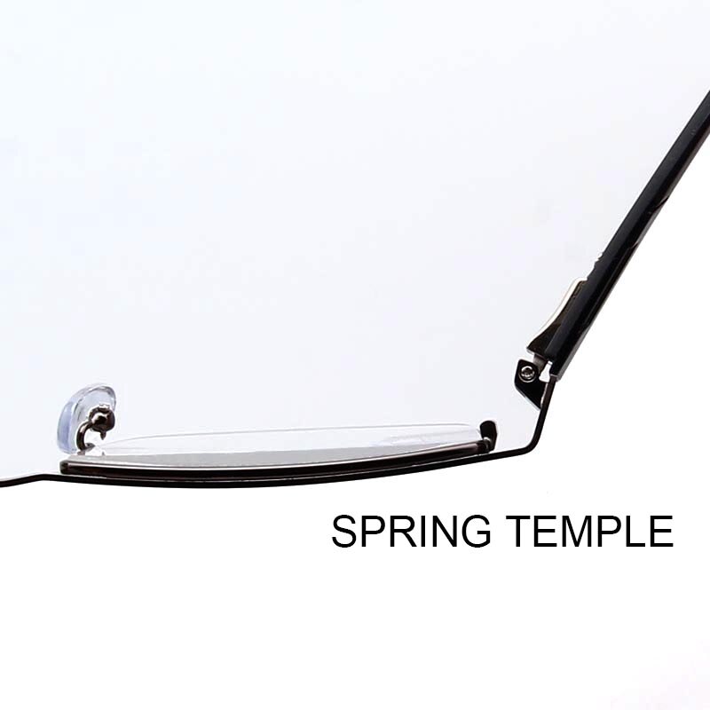 Rectangle Reading Eyeglasses Unisex Presbyopic Spectacles Spring Temple Frame Clear Resin Lens Glasses Frame