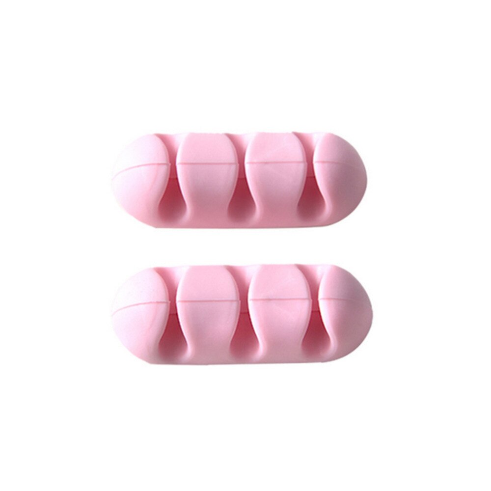 2Pcs/set Desktop Cable Winder Organizer Self-adhesive Wire Clips Tie Holder Data Lines Fixed Clamp Home Desktop Organizer