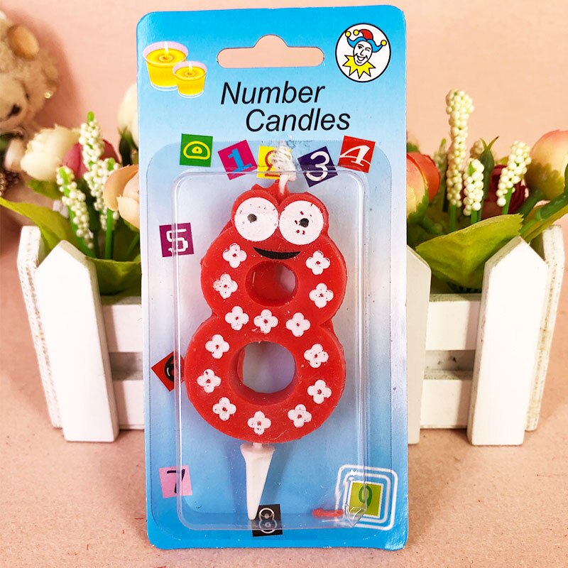 Suministros de velas para pastel de de cumpleaños para niños, CandleTopper de animales creativos, ojos grandes, coloridos, decoraciones para hornear magdalenas de boda: 8