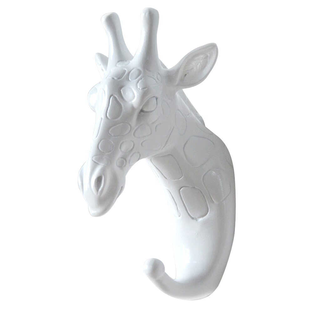 Perchero de pared con cabeza de ciervo, Perchero de ropa autoadhesivo sin marcar para animales, Perchero de exhibición para decoración del hogar, colgador de llaves de almacenamiento para pared: G298542