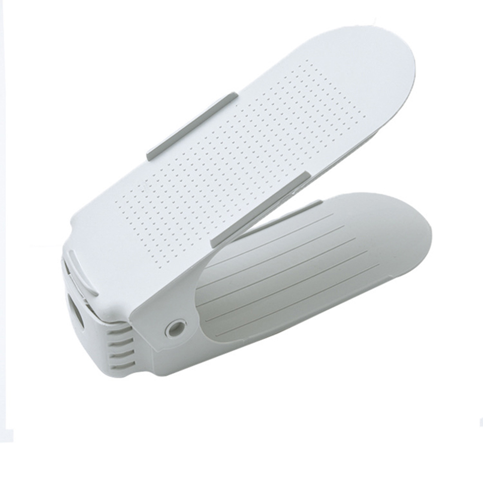 Soporte ajustable para calzado, organizador de zapatos con ranura para ahorro de espacio, armario, estante de almacenamiento, caja de zapatos: Grey