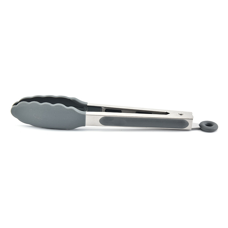 Silicone Food Tong Stainless Steel Kitchen Tongs Silicone Non-slip Cooking Clip Clamp BBQ Salad Tools Grill Kitchen Accessories