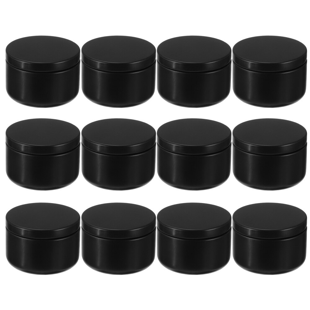 12Stck Kerze Zinn Reise Dosen Runde Metall Dosen Kerze Container Kerze Gläser