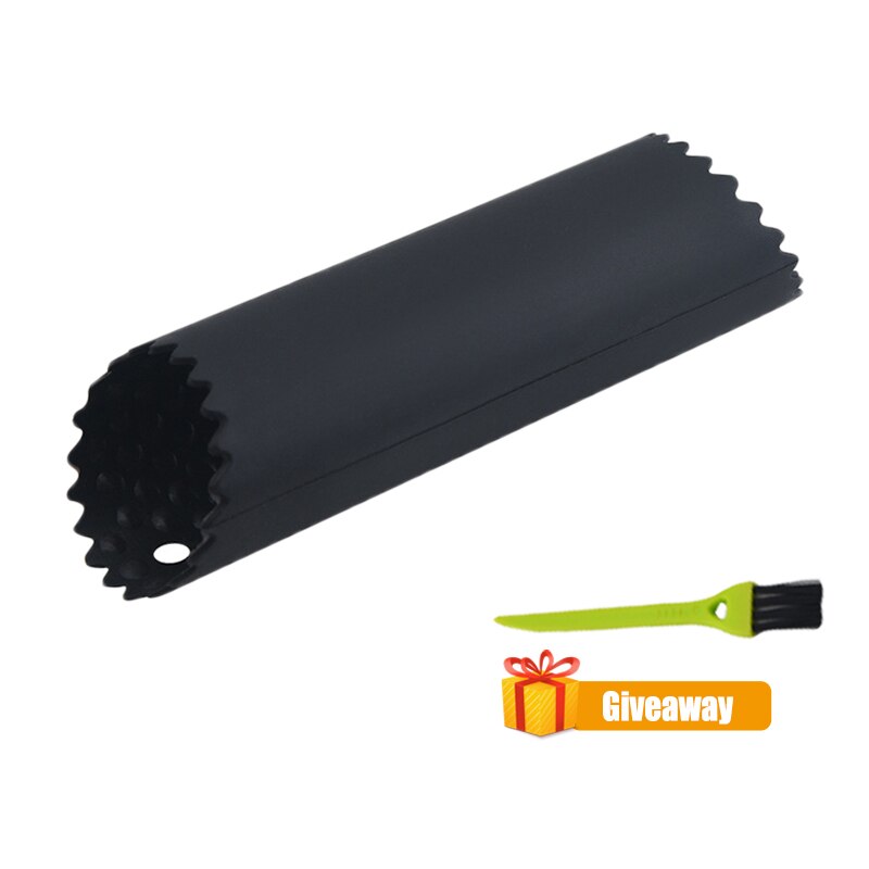 1Pc Silikon Knoblauch Schäler Knoblauch Rolle Stripper Silikon Knoblauch Schälen Rohr Aktualisierung Rolle Rohr Knoblauch Werkzeuge Küche Spielereien: Schwarz