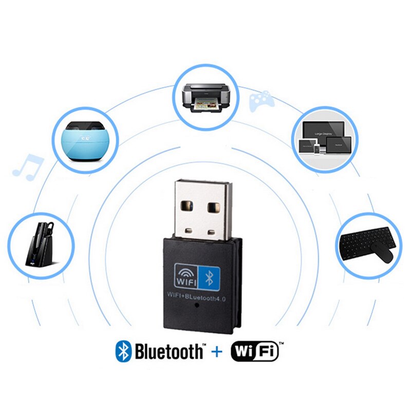 Mini trådløs usb adapter 150 mbps wifi bluetooth 4.0 2 in 1 modtager til computer pc  em88