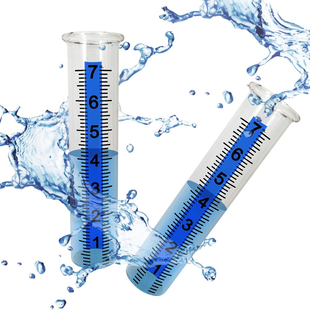 Durable Solar Rain Measure Gauge Large Clear Numbers Freeze-Proof Rain Meter Transparent Plastic Outdoor Rain Gauge Garden