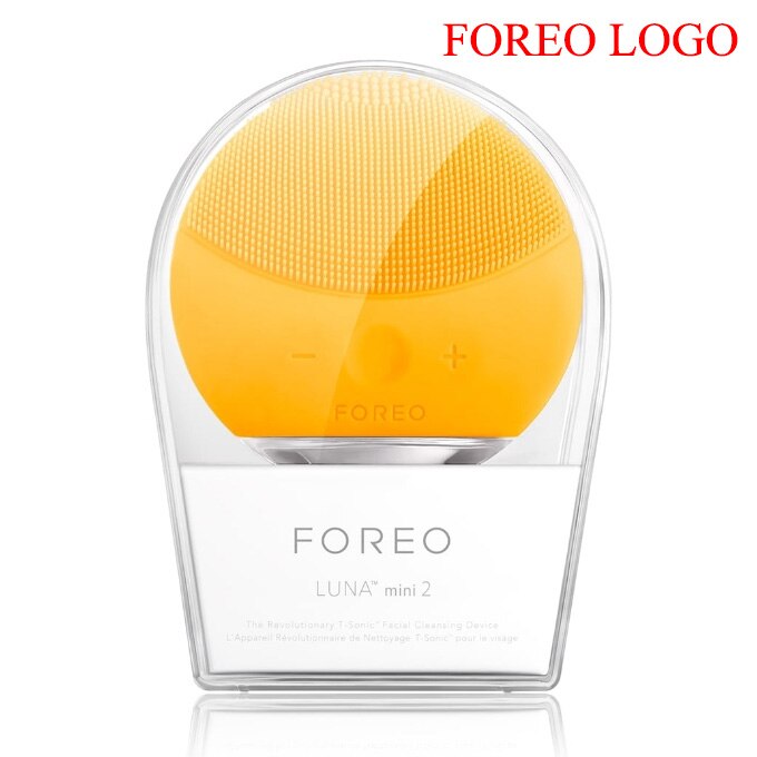 Foreo Mini 2 Limpieza Gesichts FOREO Elektrische Gesicht Reinigung Pinsel Mit Tragbaren Kasten,USB-Ladung, ccept: Gelb