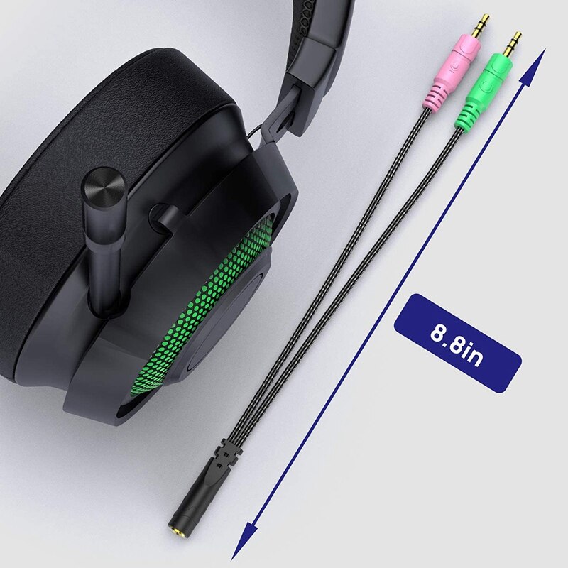 Headphone Mic Splitter 3.5mm Mic Audio Splitter Headset Headphone Splitter for Gaming Headset and Computer