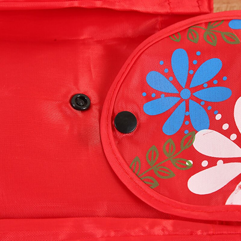 Sac à provisions d'impression de fleur pliant le sac à main réutilisable portatif de tissu d'oxford réutilisent les sacs d'épicerie d'organisation à la maison