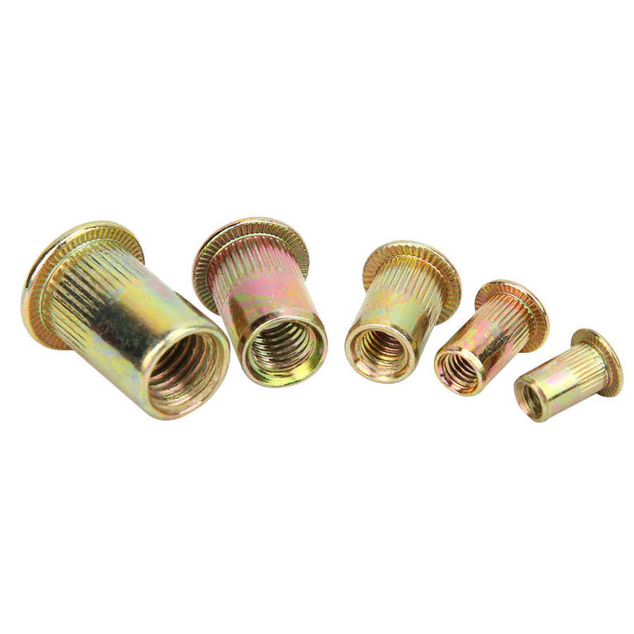 Rivet nuts rivet nut kit 120 Galvanized threaded flat fixing nuts M6 M8 M10 with plastic box fixing nuts