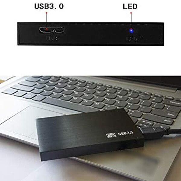 160GB Ultra Slim Portable External Hard Drive USB3.0 2.5inch HDD Storage for PC, Desktop, Laptop, Mac-Book, Chromebook