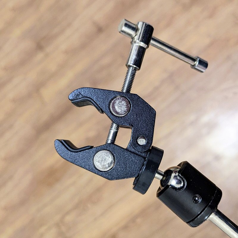 Krabba klo klämtång tång klämma fäste för kamera stativ monopod studio blixt fäste stativ arm kamera tillbehör