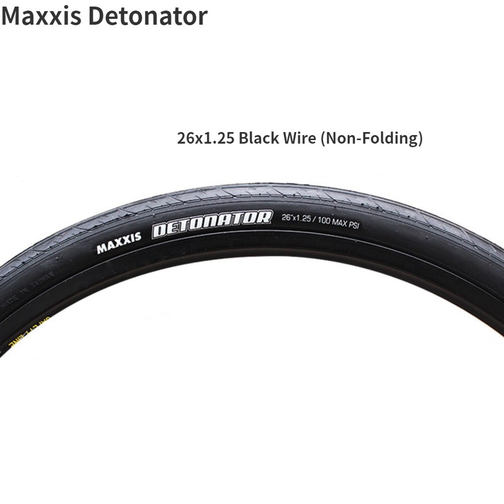 Maxxis Detonator MTB Slick Tire Mountain Bicycle Tire 26x1.0/1.25/1.5 27.5x1.5 bike tire M203: 26x1.25 Wire