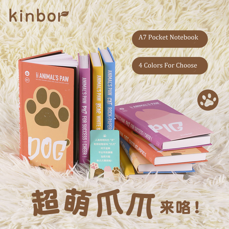 Kinbor A7 Mini Pocket Notebook Kawaii Cute Claws Agenda 2022 Weekly Planner Notepad Portable Schedule Diary Writing Notebooks