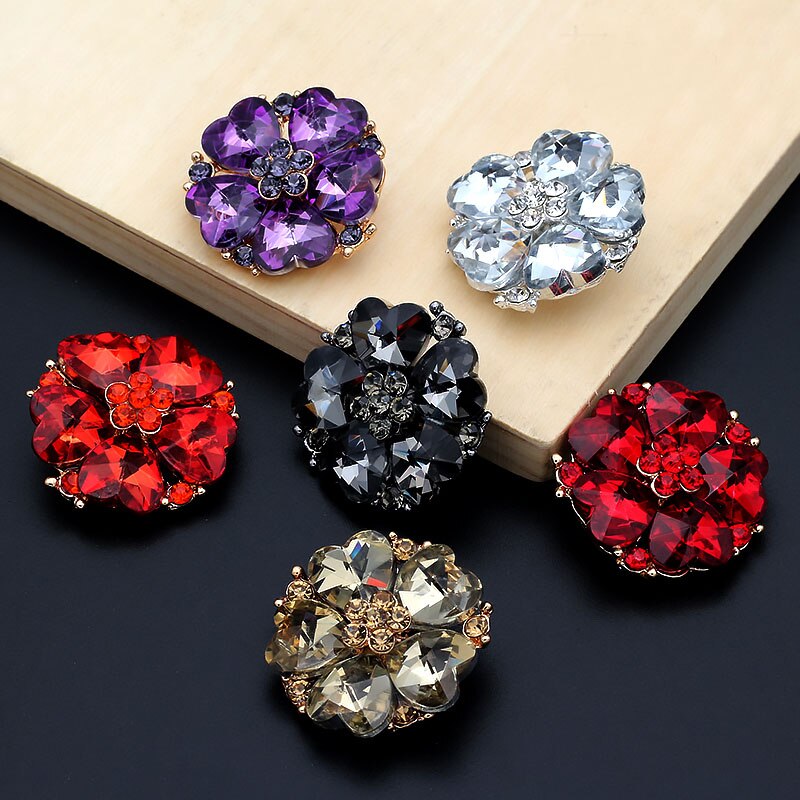 1 pz/lotto 30/38mm gonna visone pelliccia cachemire strass cristallo bottone visone colletto bottone cappotto pulsante C271