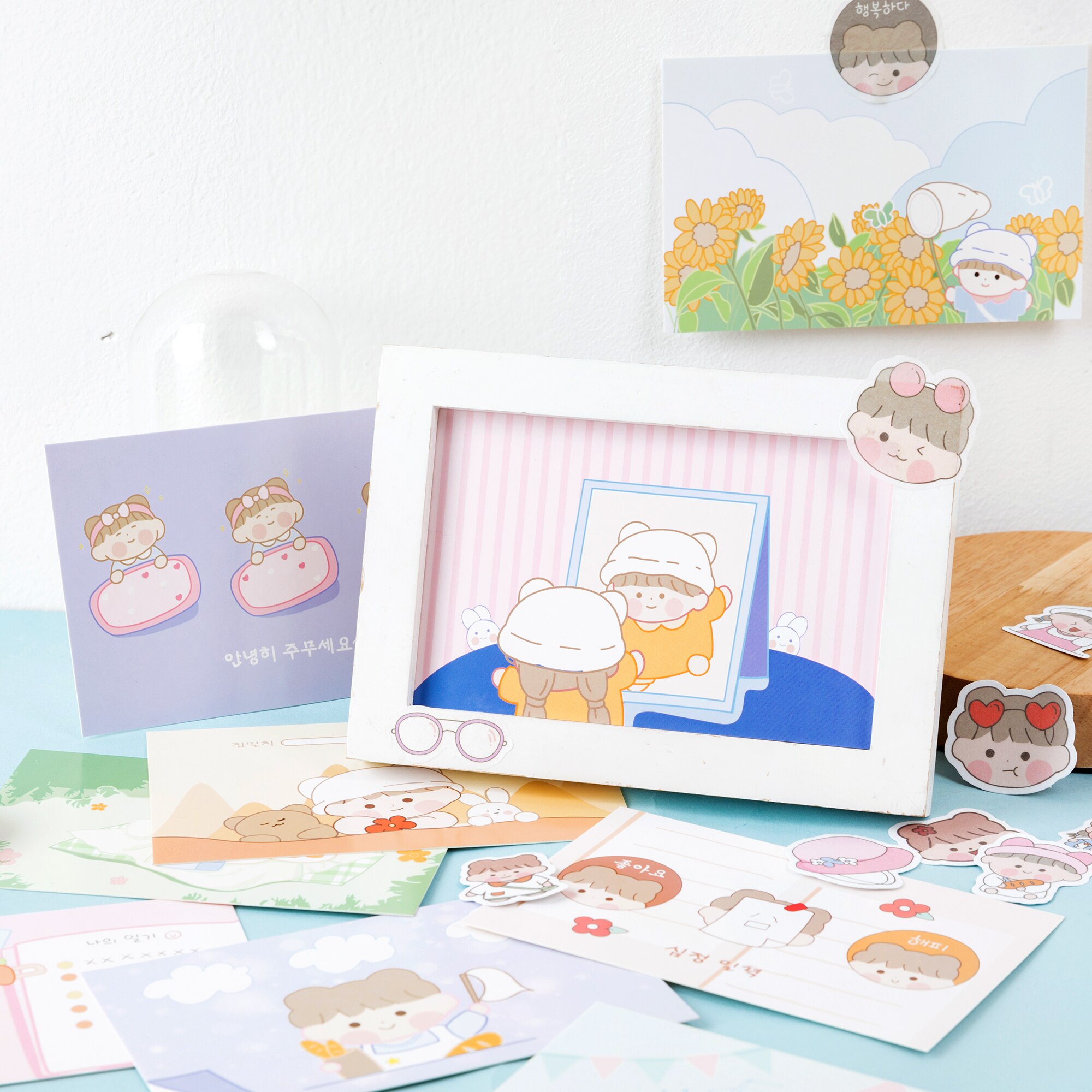 Good Day message greeting card Postcard Vintage Retro Style Writing Greeting Postcards