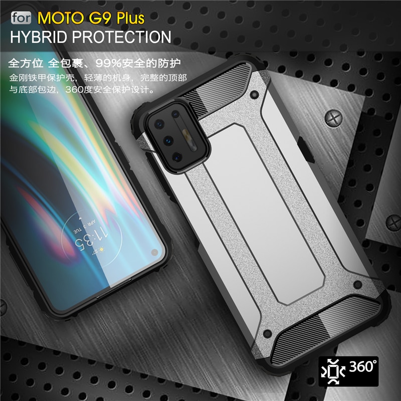 Case For Motorola Moto G9 Plus Case Bumper Anti-knock TPU+PC Hybrid Armor Cover For Motorola G9 Plus Phone Case For Moto G9 Plus