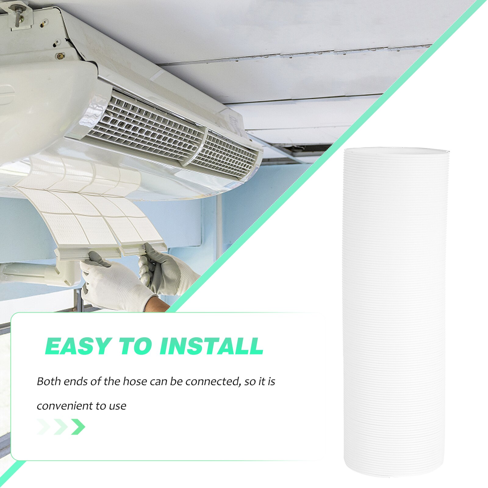 2m Portable Air Conditioner Hose Portable Replacement Mobile AC Exhaust Vent