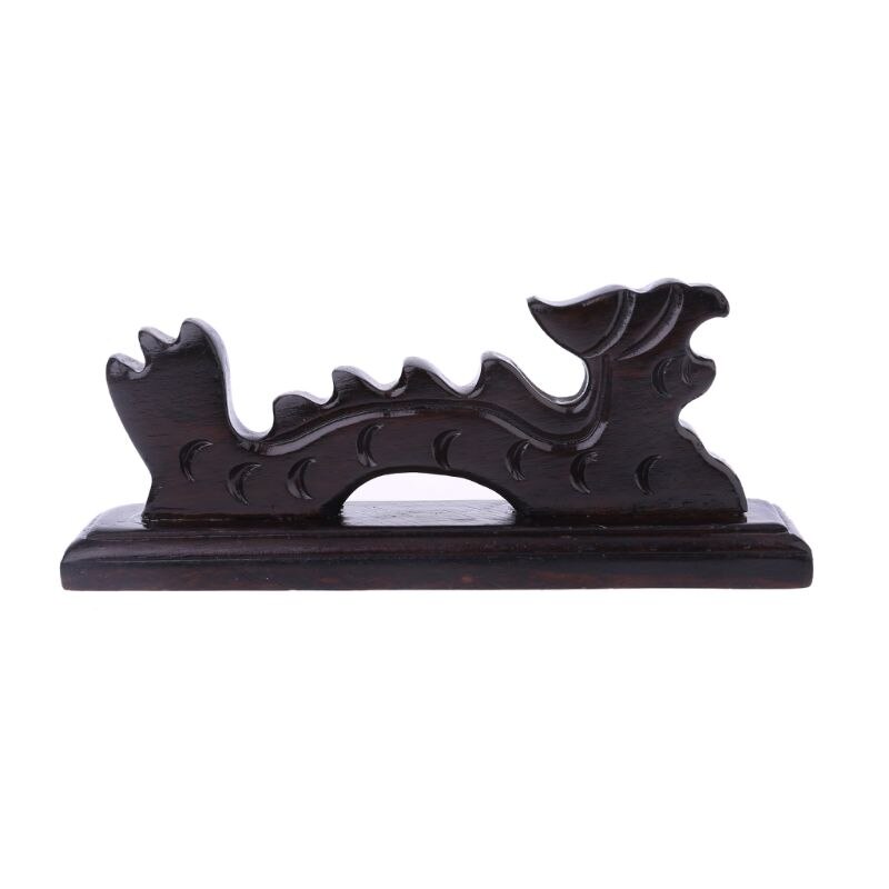 Dragon Vorm Borstel Rest Stand Chinese Kalligrafie Pen Houder Vintage Gesneden Hout K92C