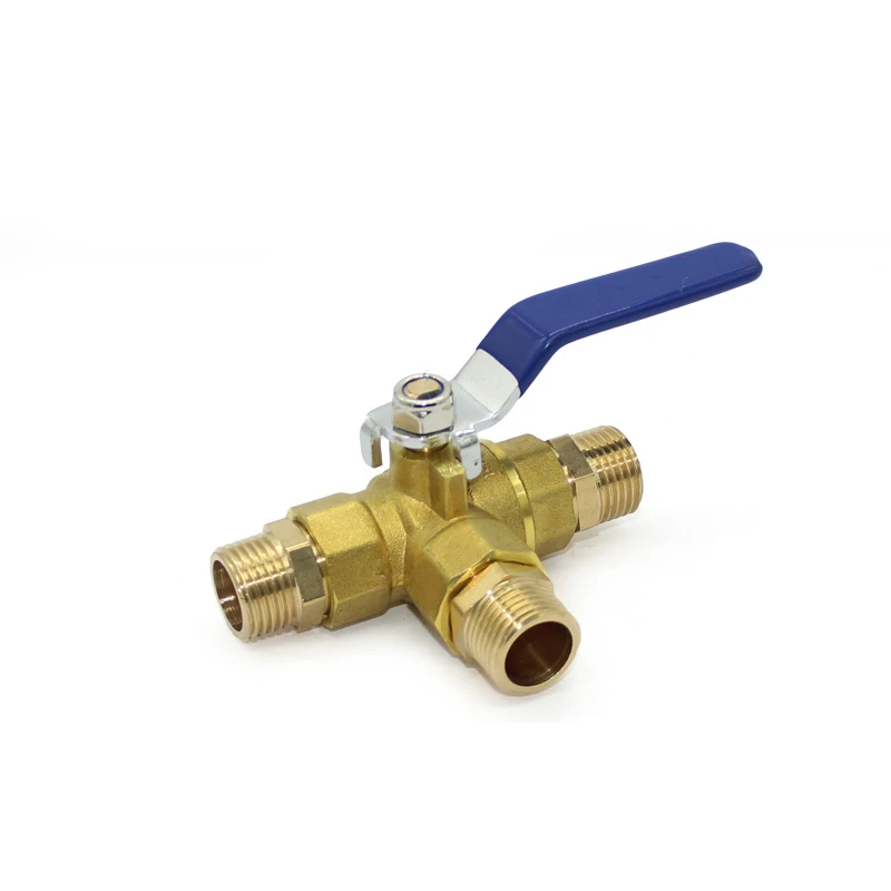 1/4 " 3/8 " 1/2 " 3/4 " 1 " bsp utvändig gänga full port t-port l-port trevägs mässing kulventilanslutning för vatten olja luft gas