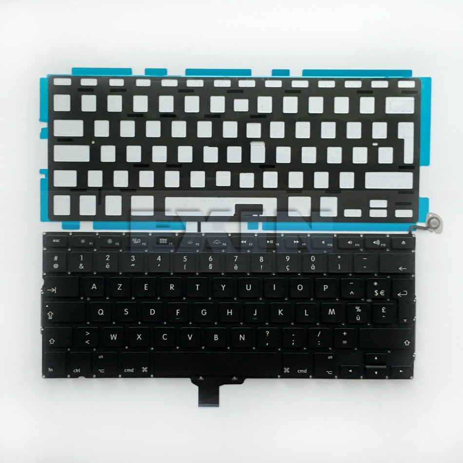 OEM voor Macbook Pro 13 "A1278 FR Frans Keyboard Franse AZERTY Layout + Backlight Backlit + Schroeven Jaar