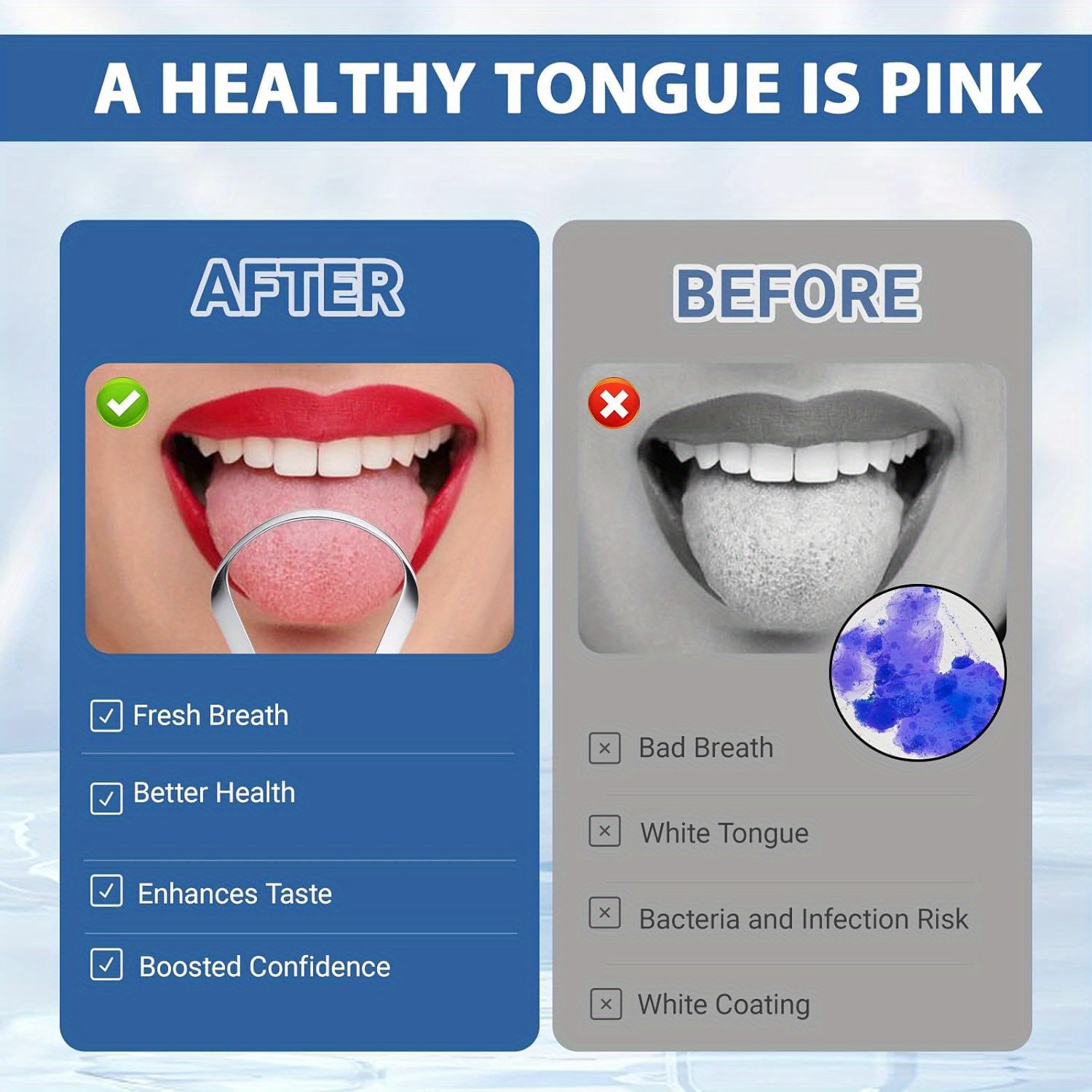 Juego familiar de raspador de lengua de acero inoxidable, limpiador de lengua para el cuidado de la lengua, limpiador de pestañas, raspador de lengua de acero inoxidable, 2/4 Uds.