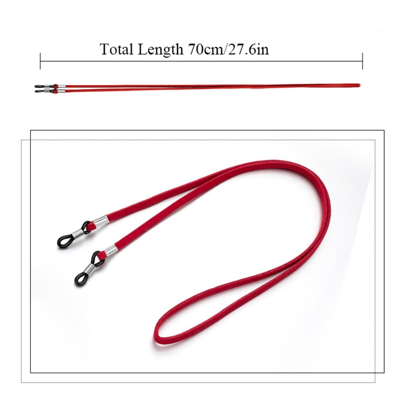 Faux mocka solglasögon sladd unisex glasögon kedja glasögon rem optiska glasögon glasögon lanyard sladdar