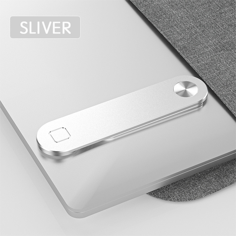 Laptop Screen Support Holder Magnetic Folding Holder Side Mount Tablet Phone Stand Adjustable Display Desktop Bracket: Silver
