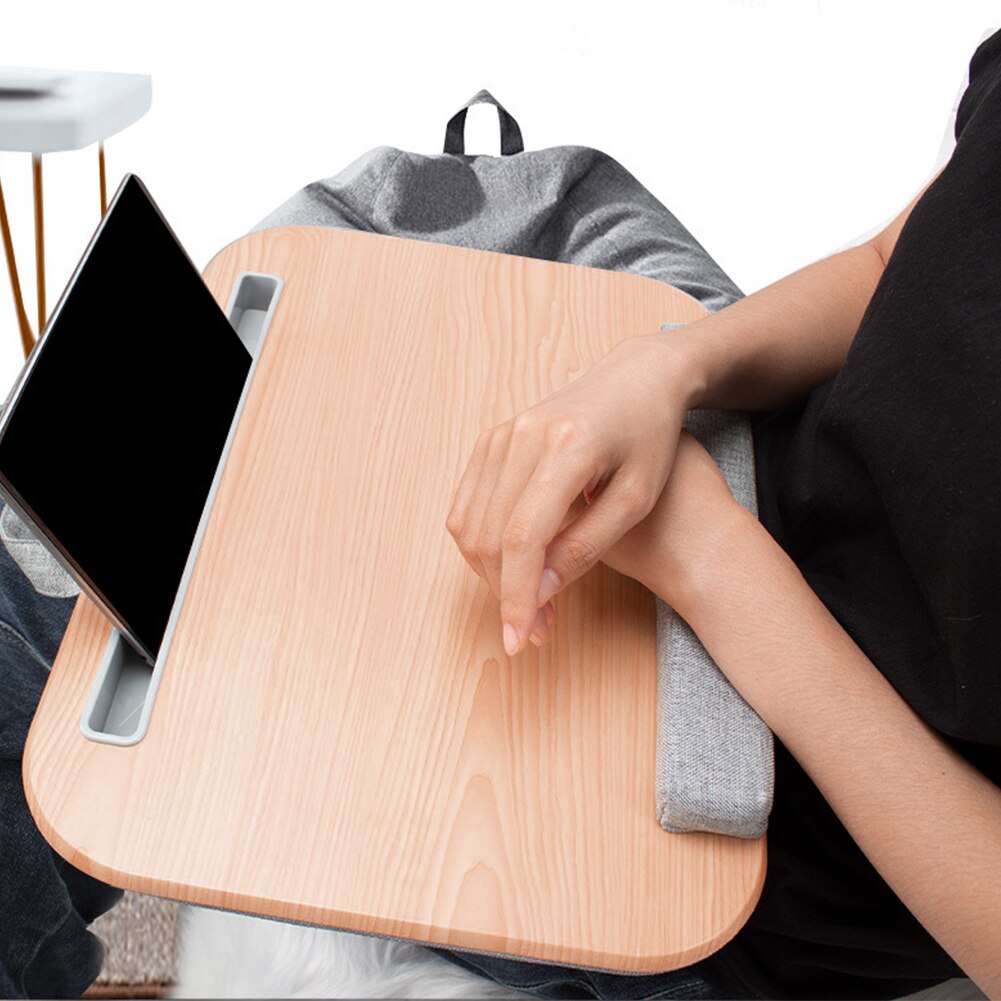 Scrivania portatile per laptop con cuscino lavabile, adatta per