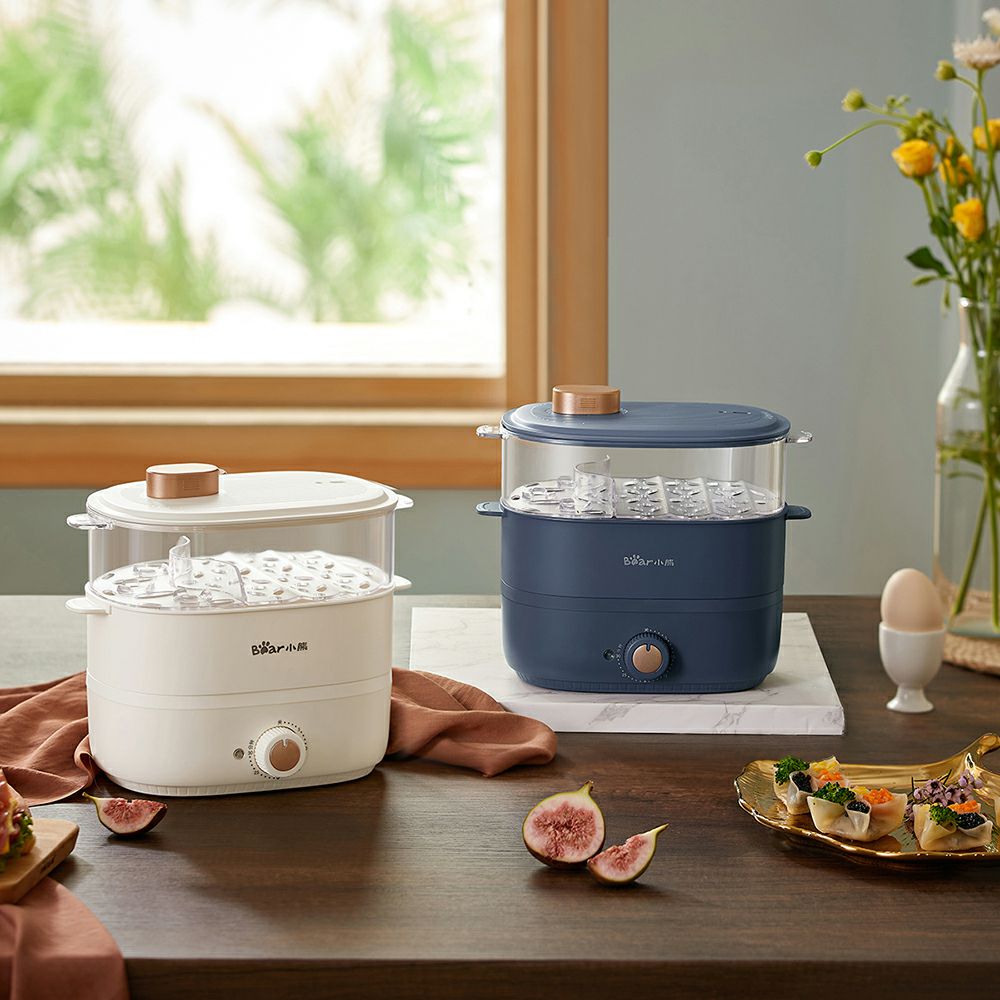 220V 2L Electric Household Steaming Cooker Multi Cooker Breakfast Maker With Timer Portable Electric Egg Food Steamer Pot