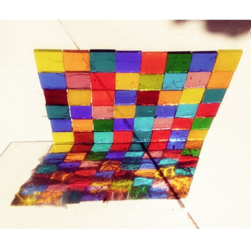 50 stk diy flerfarvet mosaik indlæg fliser væg håndlavede materialer glas glimmer stykke almindeligt collage håndværk 1.5cm zxy 9847