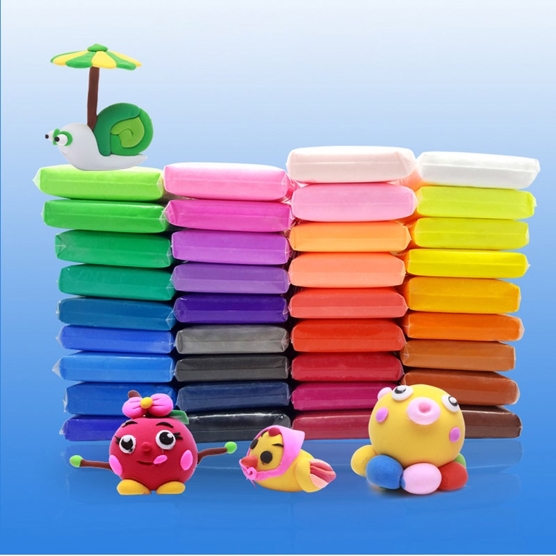 36/24/12 Colors Air Dry Light Clay With 3 Tool Educational Toy Colorful Plasticine Polymer DIY Soft Kid Girl