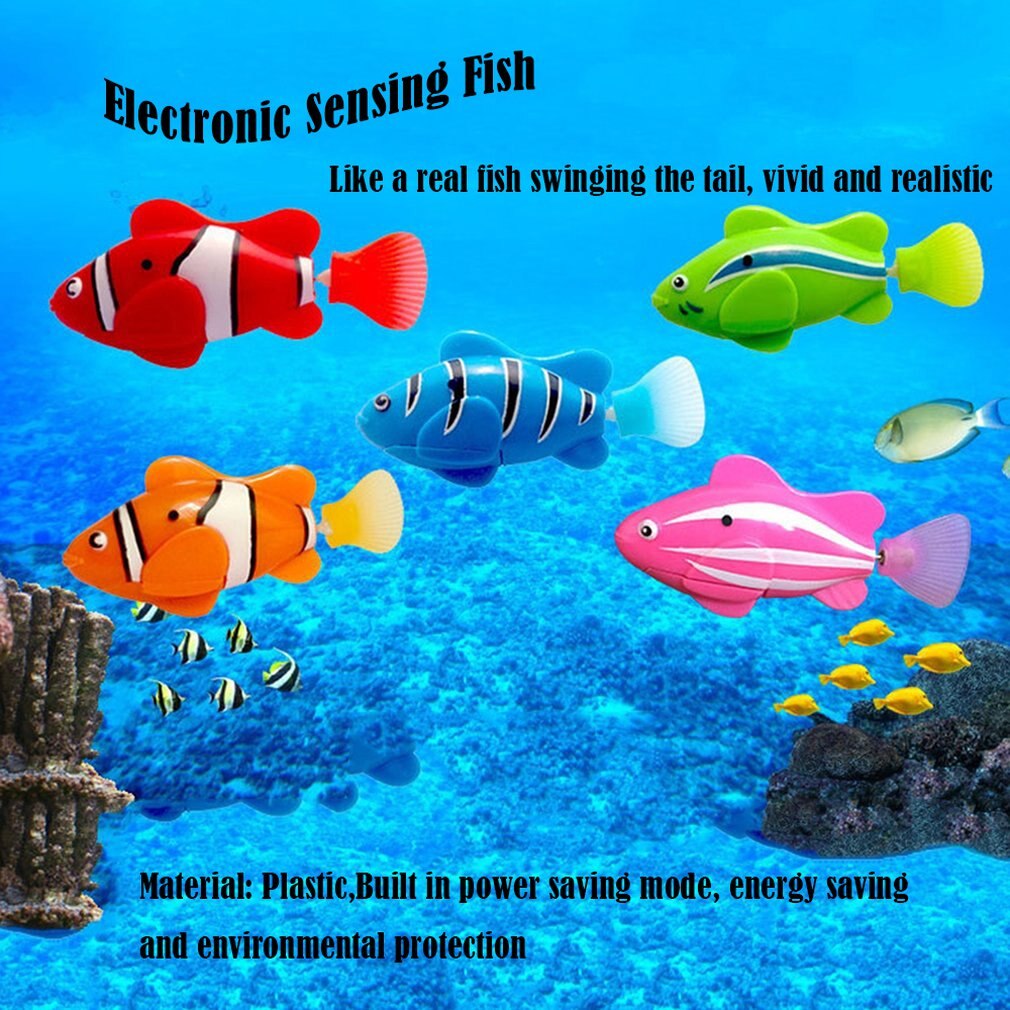 Mini Bionic Fishing Toy Electric Swimming Magical Le Bao Fish Underwater World Deep Sea Electronic Sensing Fish Baby Bath