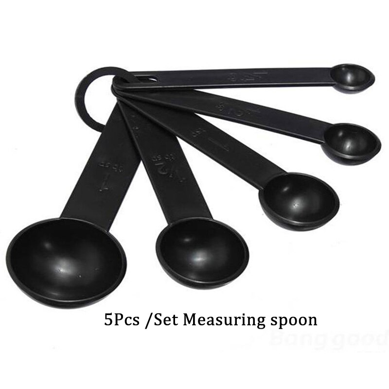 5/10 piezas de medir de cocina cucharas cucharadita de azúcar café cuchara pastel harina tazas de medir de cocina herramientas ZXH: 5pcs Spoon