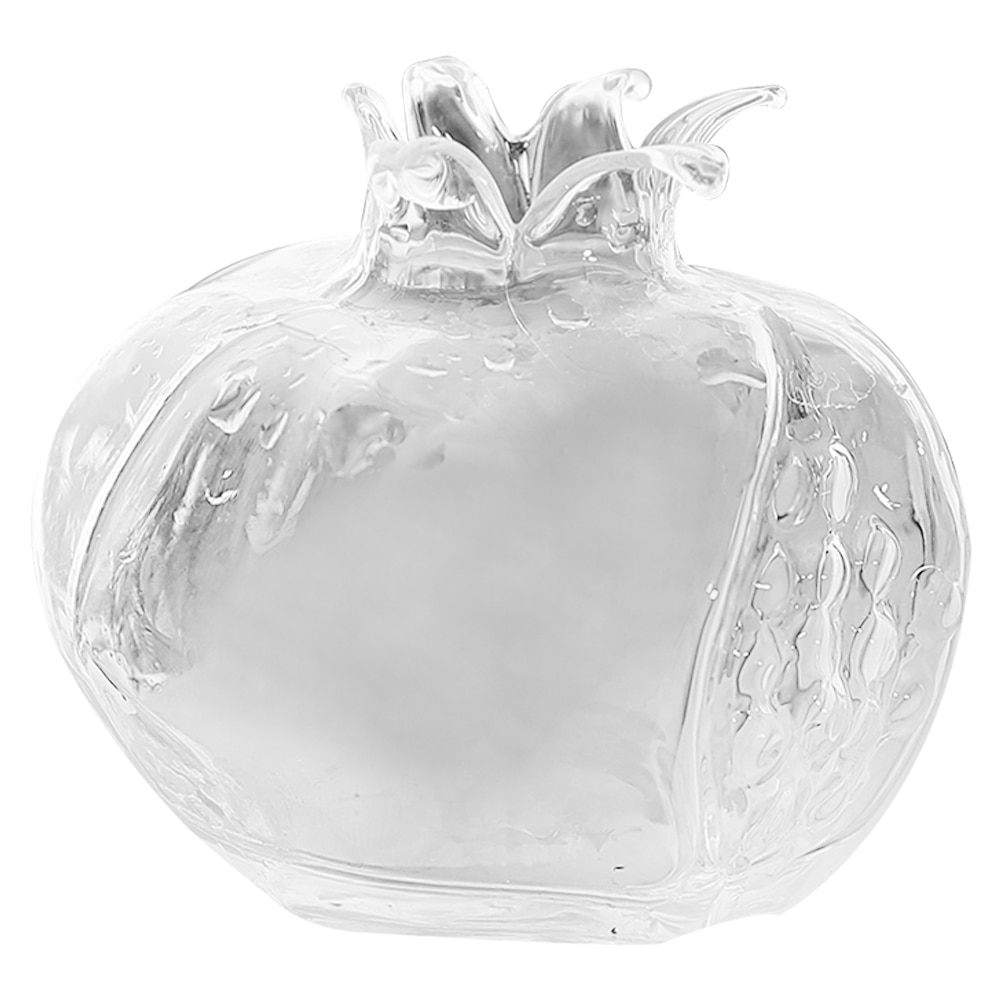 High Borosilicate Glass Flower Pot Flower Container Pomegranate Shape Flower Vase Desktop Decorative Vase for Home A50: L
