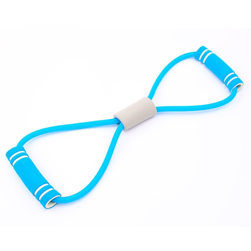 TPE 8 parola fitness elastico fitness yoga resistenza alla gomma elastici attrezzature per il fitness espansore allenamento palestra esercizio treno: nuovo blu