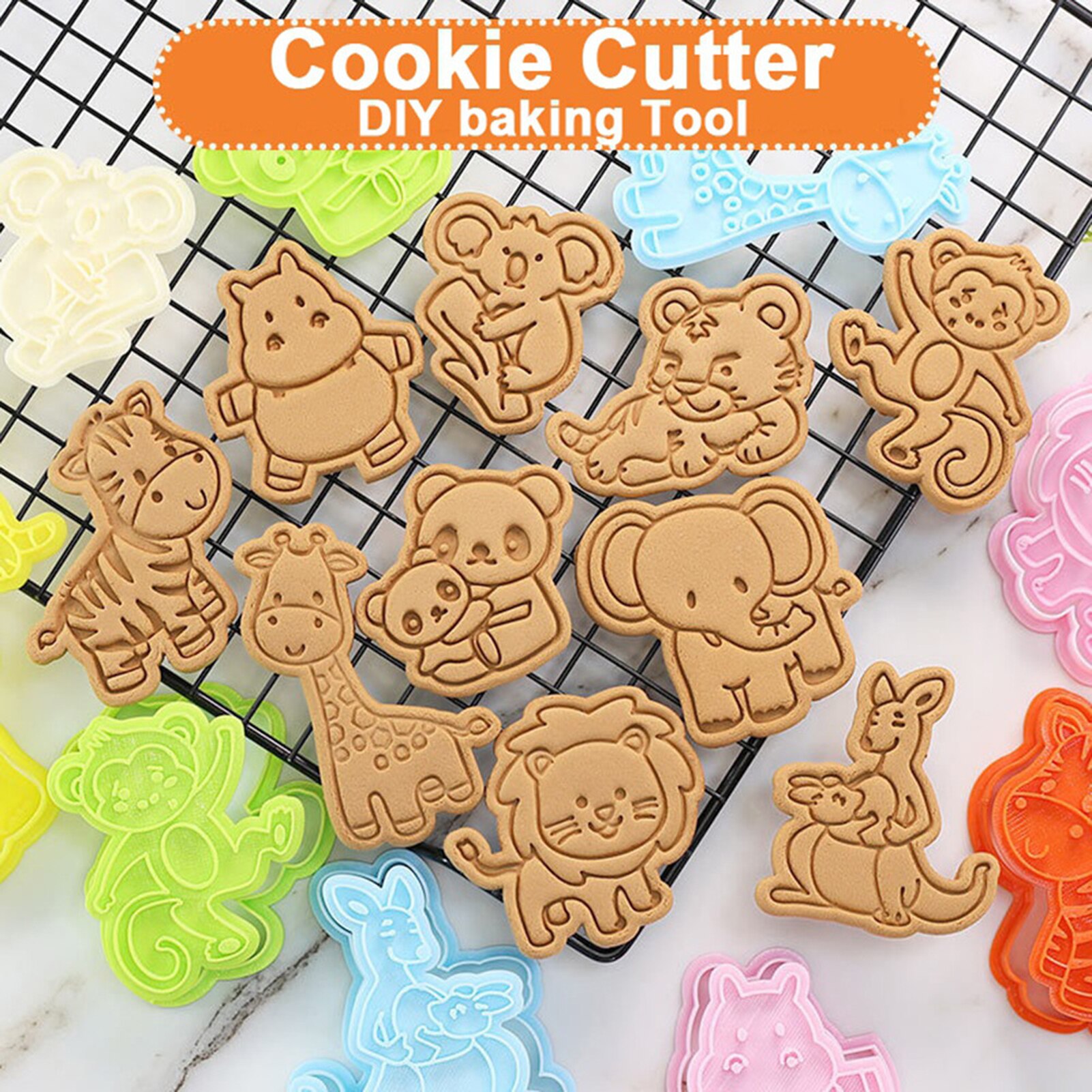 Forest Animals Cartoon Biscuit Mold Pressing Type Household Cookie Baking Tool