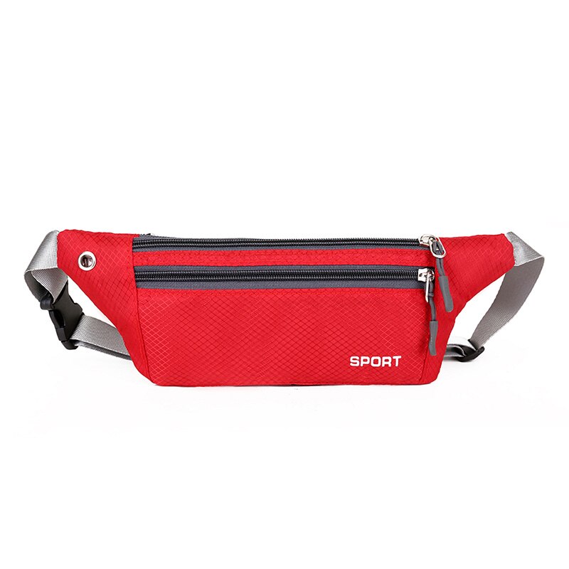 AIREEBAY Mini Fanny Pack For Women Portable Colorful Waist pack Travel Multifunctional Waterproof Phone Belt Bag: Red