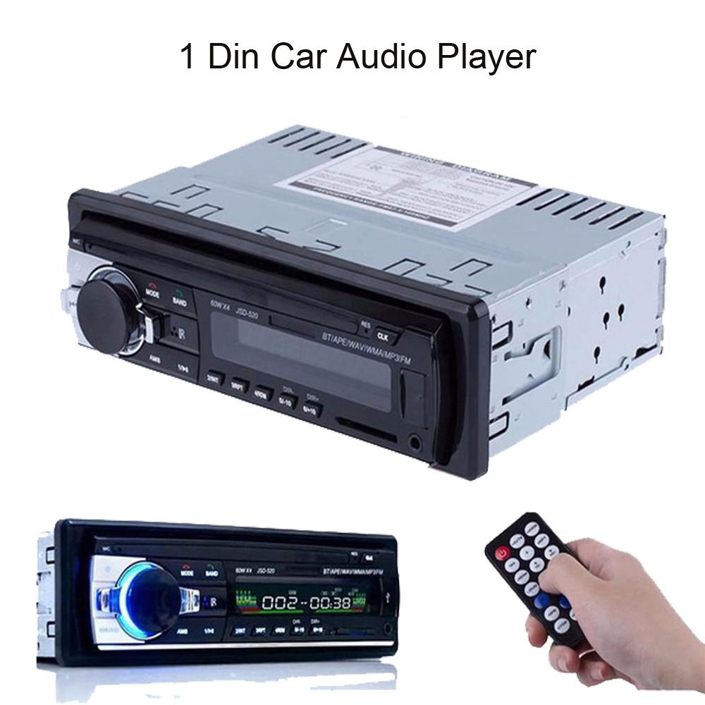 Bluetooth Autoradio Car Stereo Radio FM Aux Input Receiver SD USB JSD-520 12V In-dash 1 din Car MP3 Multimedia Player