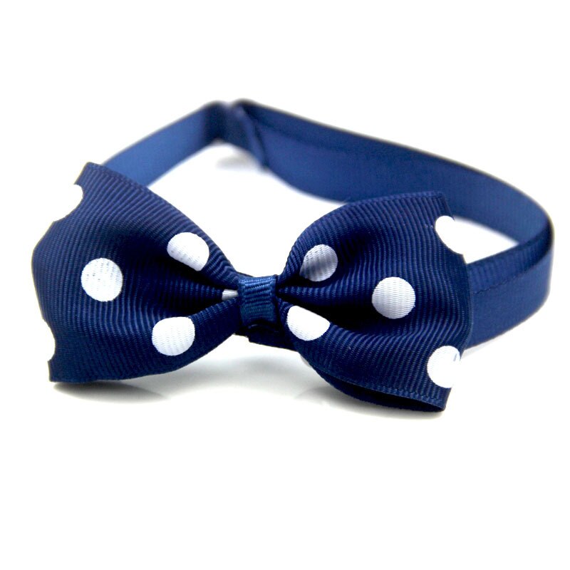 1 Stuk Verstelbare Hond Kat Strikje Stip Das Hond Strikje Puppy Bows Pet Vlinderdas verschillende Kleuren Supply: Marineblauw