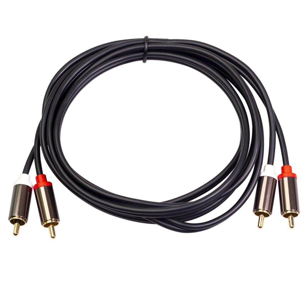 2RCA To 2 RCA Male To Male RCA Audio Cable Gold-Plated Amplifier Audio Cable 1m 3m For Home Theater DVD TV Amplifier CD Soundbox: 1M