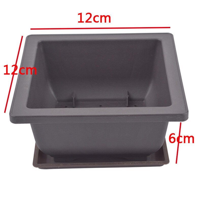 Imitation plastique Pot de fleur balcon carré fleur bonsaï bol pépinière bassin pots planteur Rectangle Pots de fleurs: SS