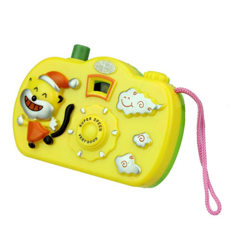 1pc Light Projection Camera Kids Educational Toys For Children Baby Animals World Random Color No Need To Install Battery