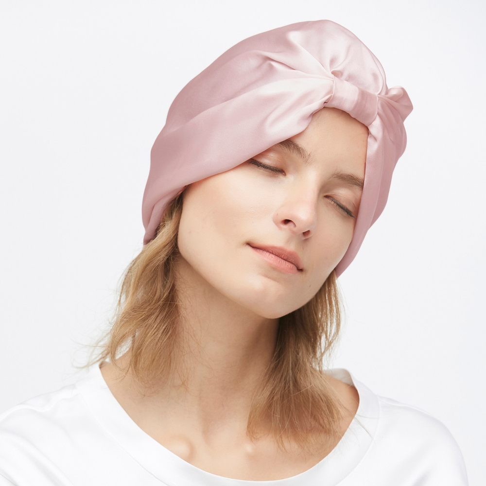 LILYSILK Silk Sleep Cap Classic Pleated Hair One Size Women