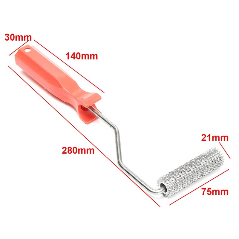 Rodillo de burbuja para laminación de 75x21mm, rodillo de fibra de aluminio de aleación, herramienta de manejo