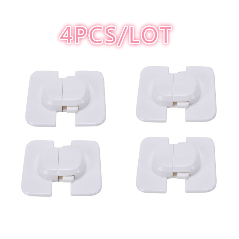10Pcs Home Refrigerator Fridge Freezer Door Baby Safety Child Lock Latch Catch Toddler Kids Child Cabinet Locks: 4PCS